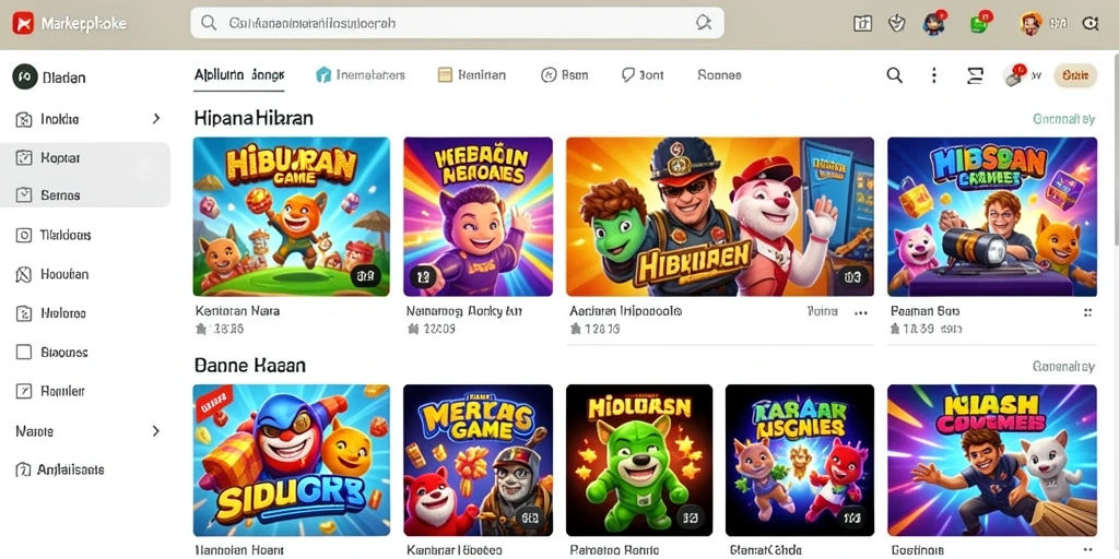 Menu utama yang menarik dan interaktif.