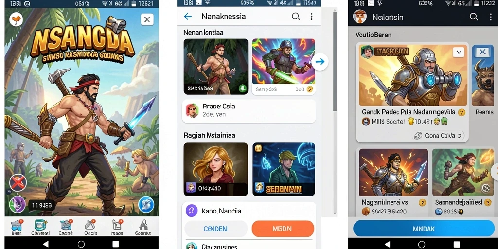 Screenshot menunjukkan tampilan antarmuka yang menarik dan user-friendly.