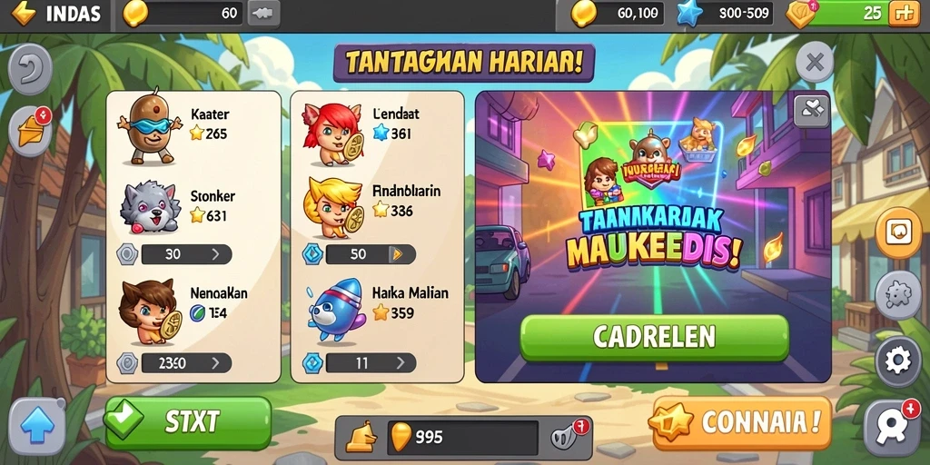 Tampilan antarmuka pengguna KOPLO77 yang menarik.
